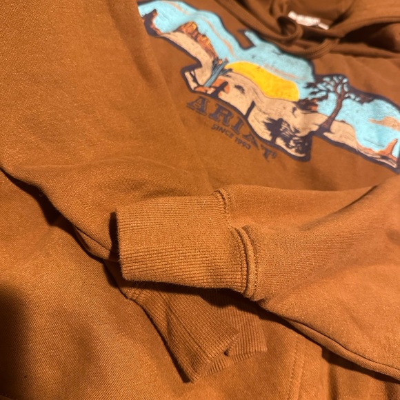 Ariat Tan Graphic Hoodie for Men - Picture 4 of 5